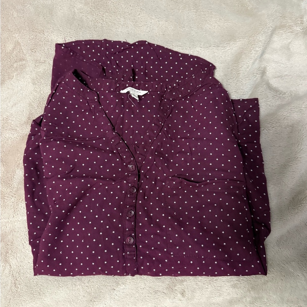 Sonoma Plum Star Pattern Shirt
